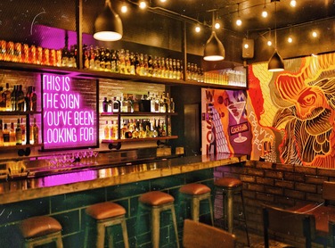 A photo of Bondi&Bourke Davao's bar section.