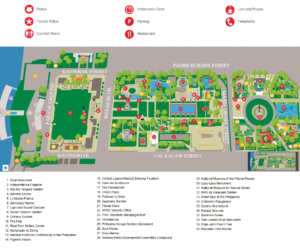 a detailed map of the luneta park