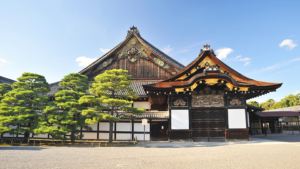 a panoramic image of the front of ninomaru palace