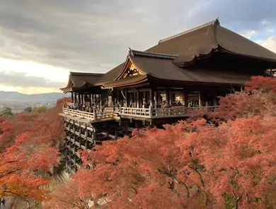 The Kiyomizu Temple During Autumn in Kyoto, Japan