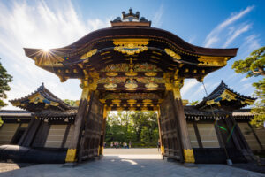 7 nijo castle - Travelpreneur the frotn gates of the nijo castle