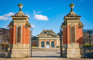 Kyoto national museum front pillars and main building