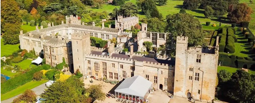 Sudeley castle aerial view
