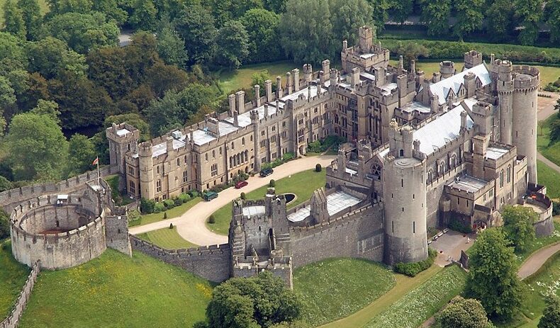 Arundel Castle aeriel view