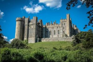 Arundel Castle and hill side