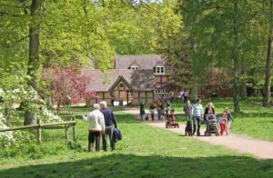 Queenswood Country Park front buiilding and garden