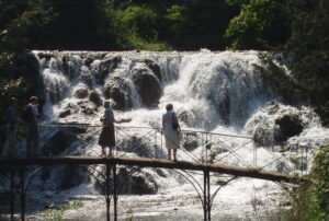 Blenheim Palace grand cascade and bridge