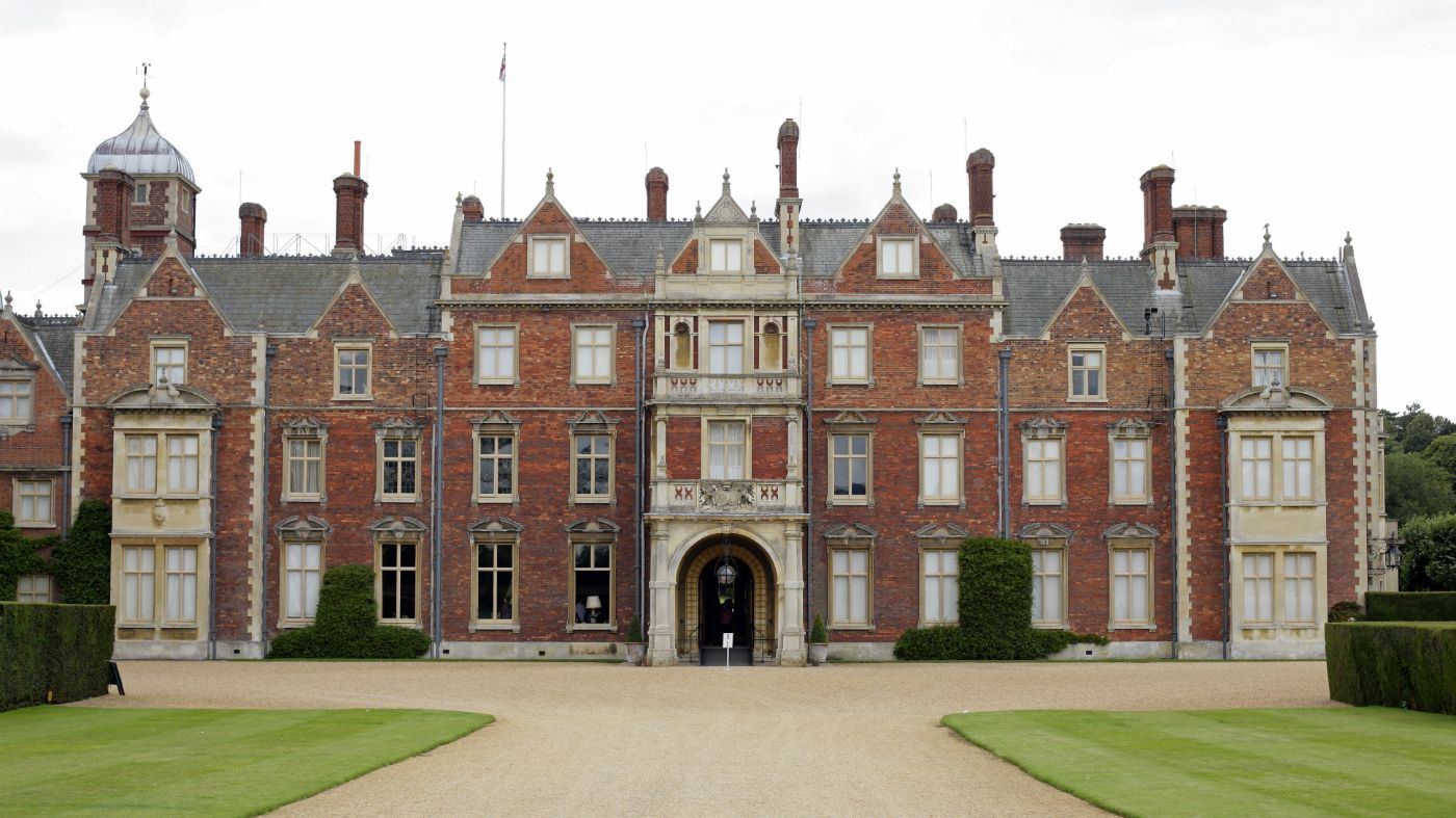 Sandringham Estate and garden front