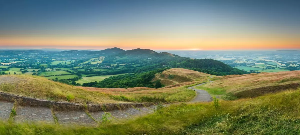 15 Malvern-Hills - Travelpreneur A wide top hill shot and view of the Malvern Hills