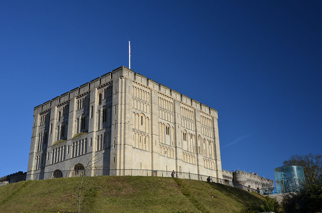 Norwich Castle on the keep