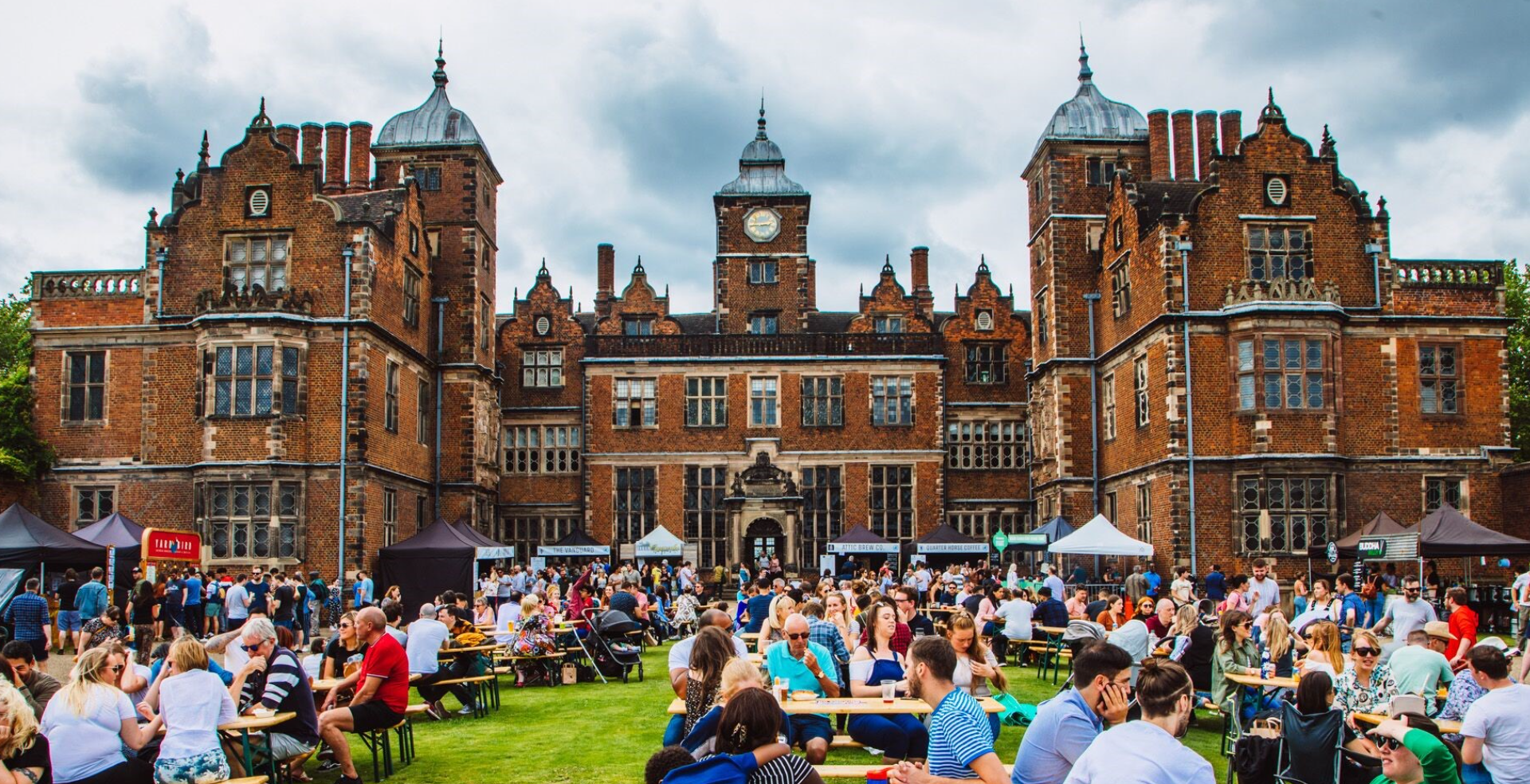 Aston Hall full of people during a festival event
