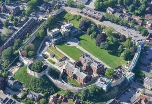 Lincoln Castle ground aerial view - Travelpreneur Lincoln Castle Aerial View