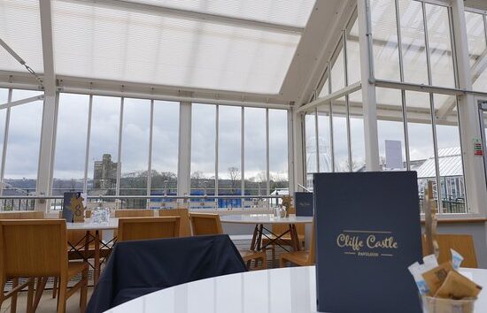 Cliffe Castle Pavilion Cafe interior and dining area